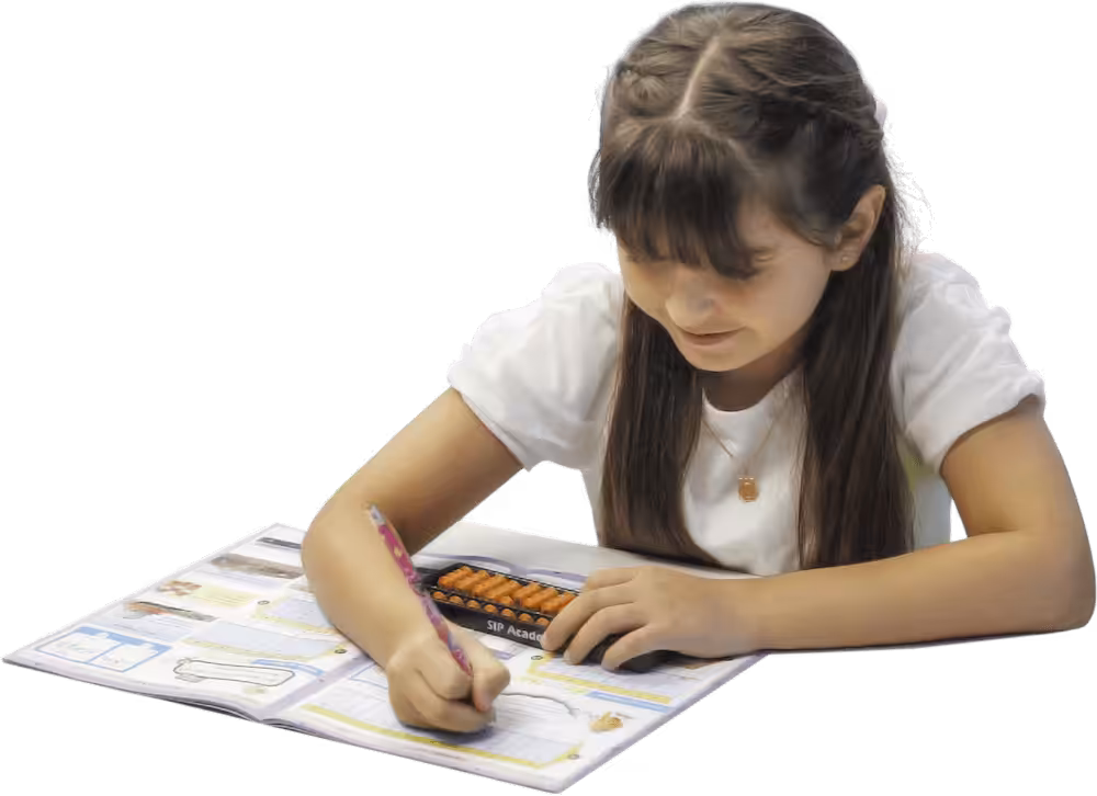 Colorful abacus with beads for kids learning math